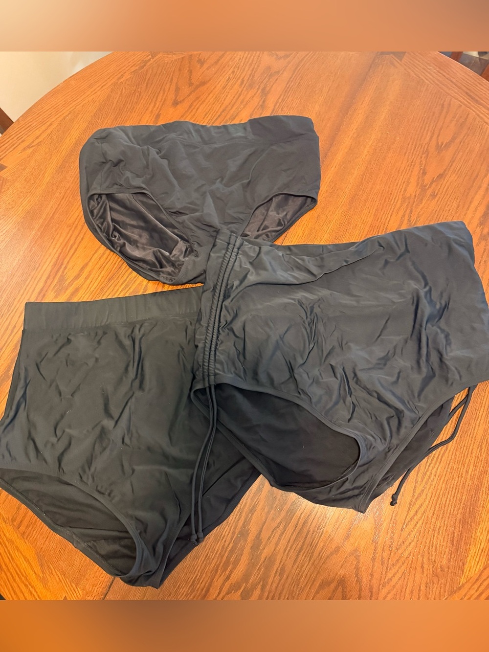 Women’s Plus Lane Bryant Cacique Lands End High Waist Swim Bottoms 18 18W Black